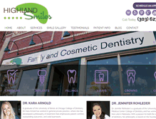 Tablet Screenshot of highlandsmiles.net